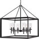 Smyth 6 Light 27 inch Matte Black Chandelier Ceiling Light in Clear Glass